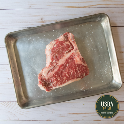 USDA Prime Angus T-Bone steak from Winston Cattle Co.
