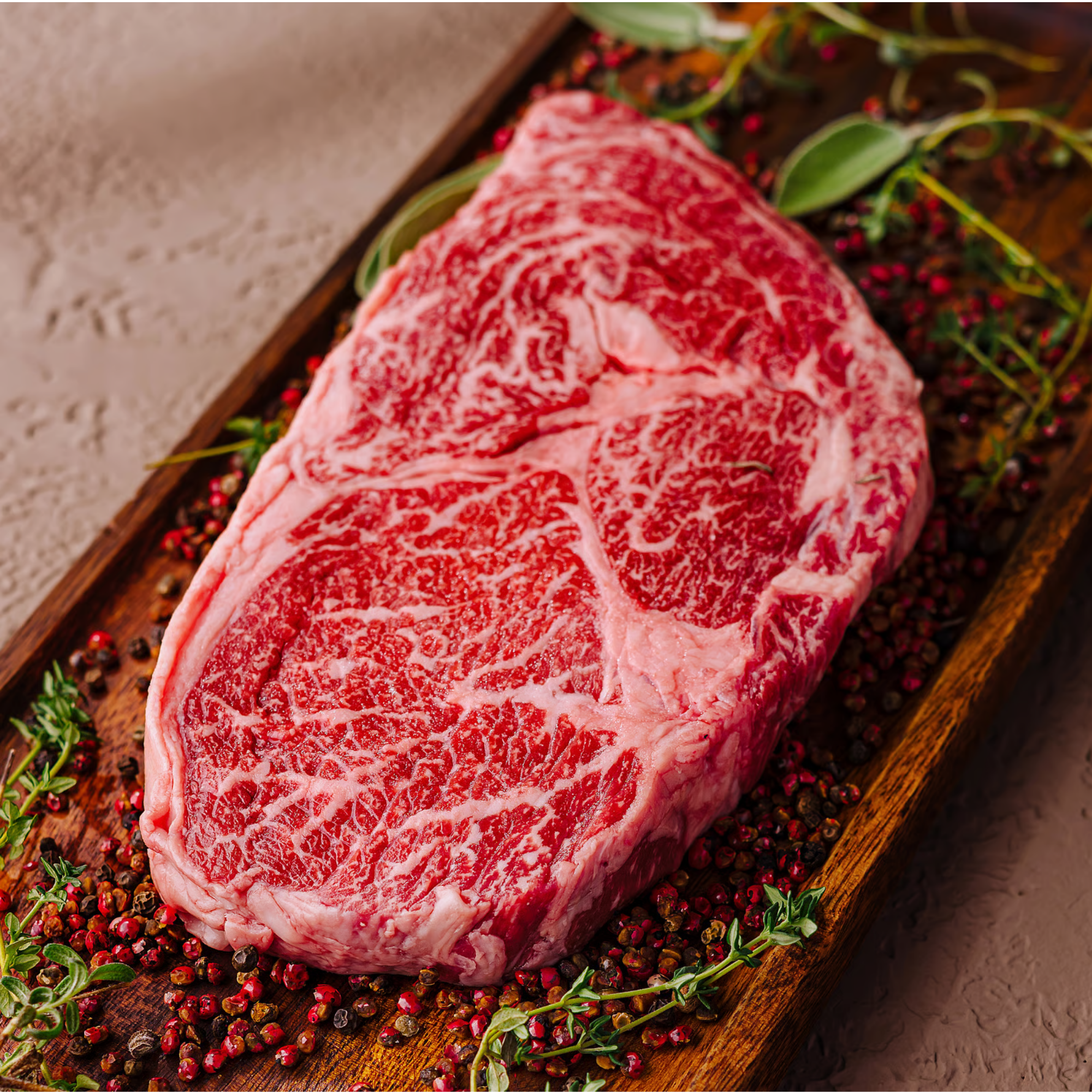 highly marbled boneless ribeye from Winston Cattle Co. sample box